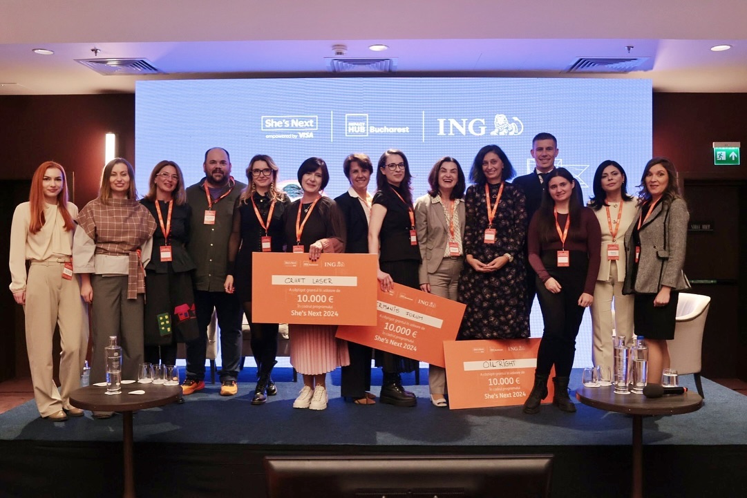 Cine sunt cele trei antreprenoare care au câștigat granturi de10.000 de euro, oferite de ING Bank și Visa în cadrul programului She’s Next